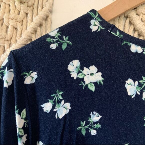 OLD NAVY Women’s Luxe Short Sleeve Crew Neck T-Shirt Blue Floral Size XXL - Picture 7 of 10